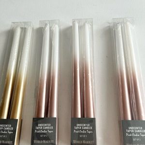 World Market  Unscented Taper Hombre 2 Pack Candles.